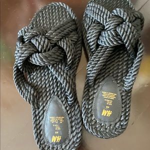 Black Braided Sandals